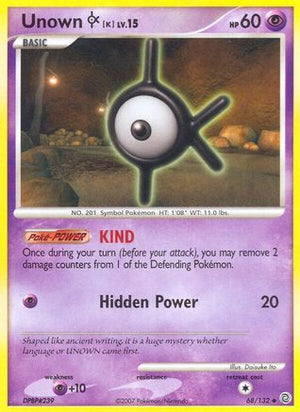 Unown [K] 068  Secret Wonders - Uncommon