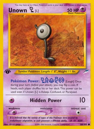 Unown [L] 86/105  - 1st Edition Neo Destiny - Common