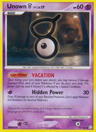 Unown (V) 079  - Reverse Holofoil Legends Awakened - Uncommon