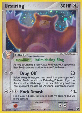 Ursaring 018  - Holofoil Unseen Forces - Holo Rare