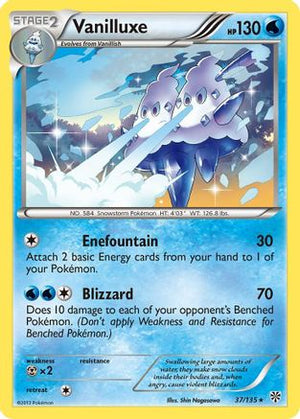 Vanilluxe 037  - Reverse Holofoil Plasma Storm - Rare