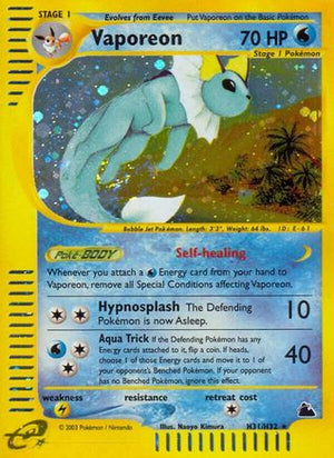 Vaporeon (H31) (H31) H31  - Holofoil Skyridge - Holo Rare