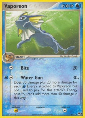 Vaporeon 006/017  - Holofoil POP Series 3 - Rare