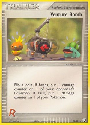 Venture Bomb 093  - Reverse Holofoil Team Rocket Returns - Uncommon