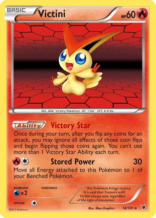 Victini (14) (14) 014  - Holofoil Noble Victories - Holo Rare