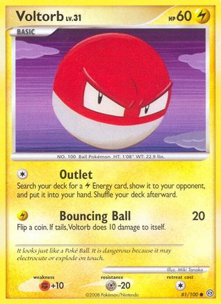 Voltorb (81) (81) 081  - Reverse Holofoil Stormfront - Common
