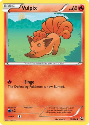 Vulpix 018/124  - Reverse Holofoil Dragons Exalted - Common