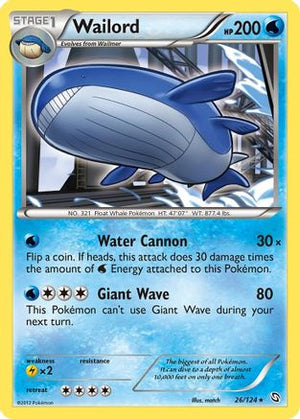 Wailord 026  - Reverse Holofoil Dragons Exalted - Holo Rare