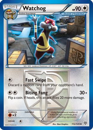 Watchog (Team Plasma) (112) (Team Plasma)  112  - Reverse Holofoil Plasma Storm - Uncommon