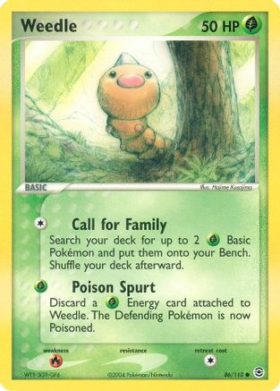 Weedle 086/112  FireRed & LeafGreen - Common