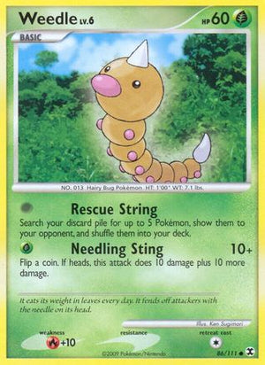 Weedle 086  Rising Rivals - Common