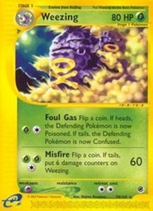 Weezing (70) (70) 070/165  - Reverse Holofoil Expedition - Rare
