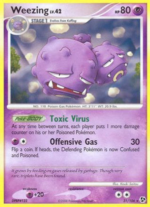 Weezing 031  - Reverse Holofoil Great Encounters - Rare