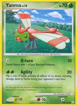 Yanma 128  - Reverse Holofoil Legends Awakened - Common