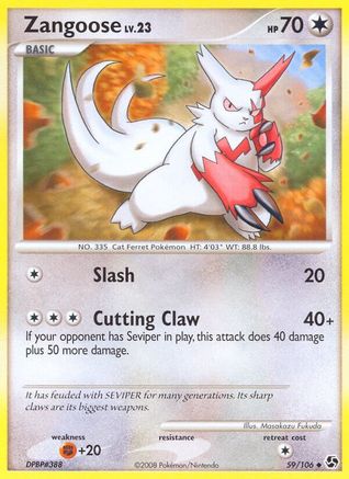 Zangoose 059  Great Encounters - Uncommon