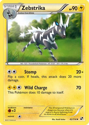 Zebstrika (42) (42) 042  - Reverse Holofoil Black and White - Uncommon