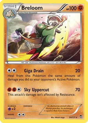 Breloom 050/111  - Reverse Holofoil XY  Furious Fists - Rare