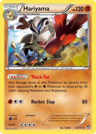 Hariyama 052  XY  Furious Fists - Rare