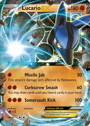Lucario EX 054/111  - Holofoil XY  Furious Fists - Ultra Rare