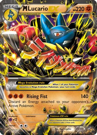 M Lucario EX 055/111  - Holofoil XY  Furious Fists - Ultra Rare