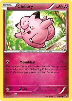 Clefairy (70) (70) 070/111  XY  Furious Fists - Common