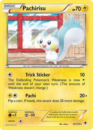 Pachirisu 025/119  - Reverse Holofoil XY  Phantom Forces - Rare