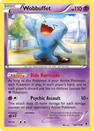 Wobbuffet 036/119  XY  Phantom Forces - Uncommon