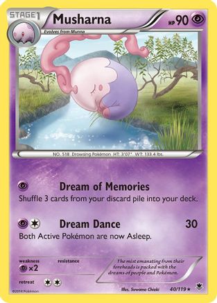 Musharna 040  XY  Phantom Forces - Rare