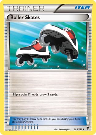 Roller Skates 103/119  - Reverse Holofoil XY  Phantom Forces - Uncommon