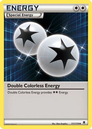 Double Colorless Energy 111/119  - Reverse Holofoil XY  Phantom Forces - Uncommon