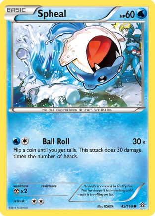 Spheal (45) (45) 045/160  - Reverse Holofoil XY  Primal Clash - Common