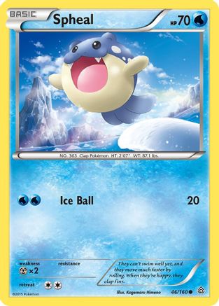 Spheal (46) (46) 046/160  - Reverse Holofoil XY  Primal Clash - Common