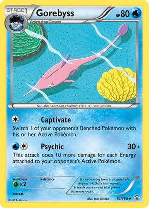 Gorebyss 051/160  - Reverse Holofoil XY  Primal Clash - Uncommon