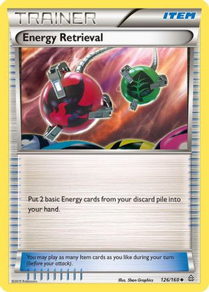 Energy Retrieval 126/160  - Reverse Holofoil XY  Primal Clash - Uncommon