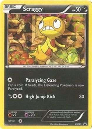 Scraggy (Cracked Ice Holo) BW25  - Holofoil Black and White Promos - Promo
