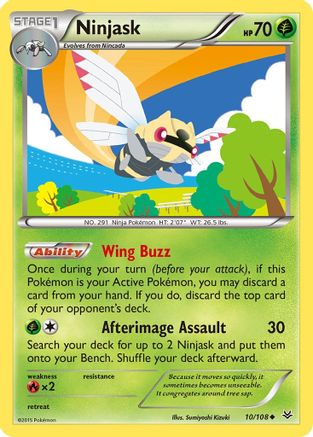 Ninjask 010/108  XY  Roaring Skies - Uncommon