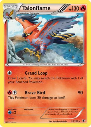 Talonflame 015/108  XY  Roaring Skies - Rare