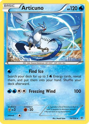 Articuno (16) (16) 016/108  - Reverse Holofoil XY  Roaring Skies - Rare