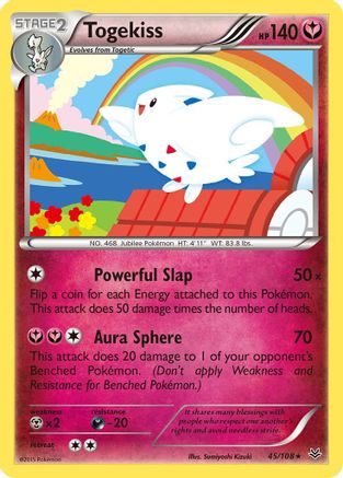 Togekiss (45) (45) 045/108  - Reverse Holofoil XY  Roaring Skies - Rare