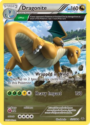 Dragonite (52 Delta) (52 Delta) 052/108  - Reverse Holofoil XY  Roaring Skies - Holo Rare