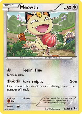 Meowth 067/108  XY  Roaring Skies - Common