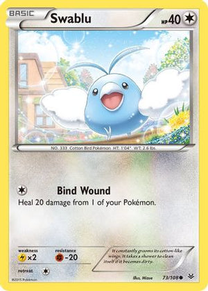Swablu 073/108  - Reverse Holofoil XY  Roaring Skies - Common