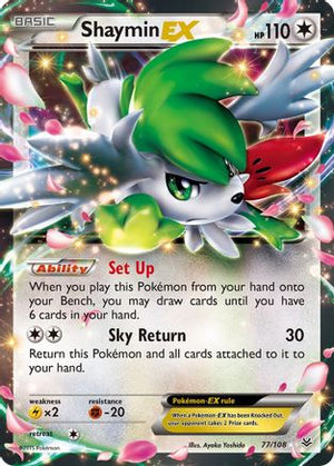 Shaymin EX 077/108  - Holofoil XY  Roaring Skies - Ultra Rare
