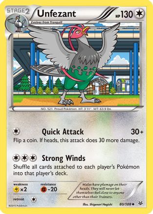 Unfezant (80) (80) 080  XY  Roaring Skies - Uncommon