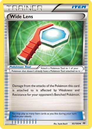 Wide Lens 095  - Reverse Holofoil XY  Roaring Skies - Uncommon
