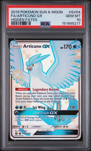 PSA 10 Articuno GX SV54/SV94 - SM Hidden Fates Shiny Vault (5217)