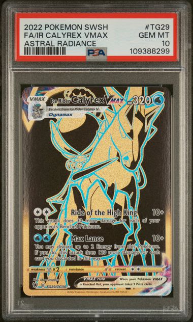PSA 10 Ice Rider Calyrex VMAX TG29/TG30 - SWSH Astral Radiance Trainer Gallery (8299)