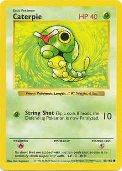 Caterpie 45/102  - Unlimited Base Set Shadowless - Common