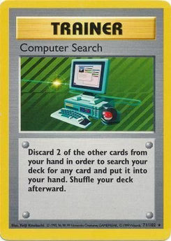 Computer Search 71/102  - Unlimited Base Set Shadowless - Rare