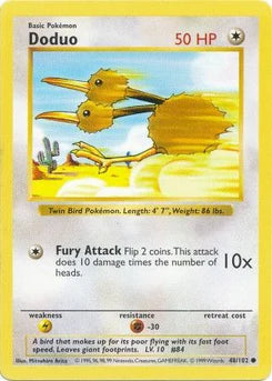 Doduo 48/102  - Unlimited Base Set Shadowless - Common